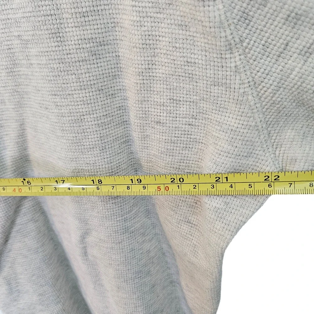 Polo Ralph Lauren Mens XL GrayCream Waffle Knit Thermal Long Sleeve Shirt Cotton